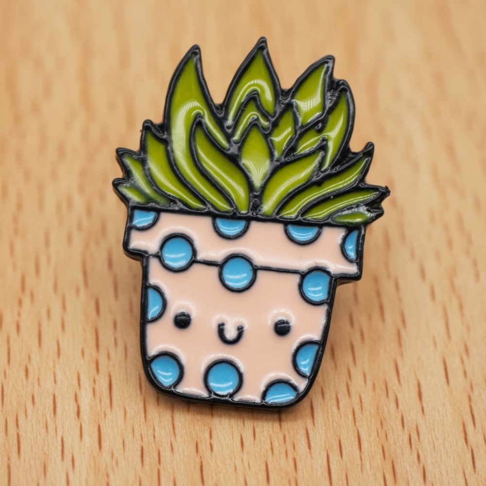 Happy Succulent Pin